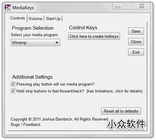 MediaKeys – 为普通键盘添加媒体控制键