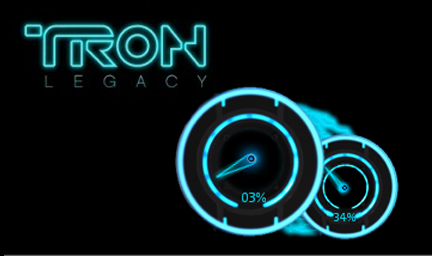 Tron Legacy – 科幻风格 CPU 小工具