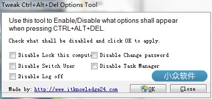 Editctald – 自定义 Ctrl+Alt+Del 界面小工具