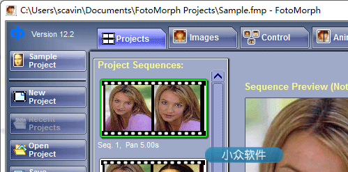 FotoMorph – 照片变形动画工具