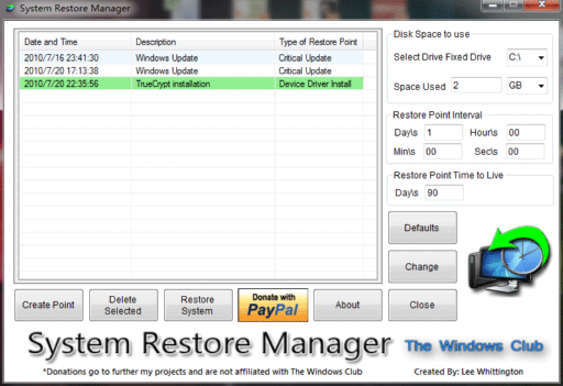 System Restore Manager - 系统还原管理器 1