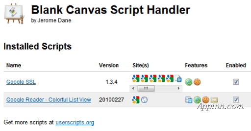 Blank Canvas Script Handler – Chrome Greasemonkey 脚本管理器
