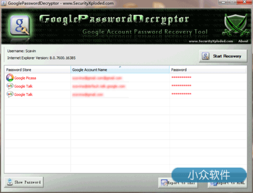 GooglePasswordDecryptor – 找出你的 Google 账户密码