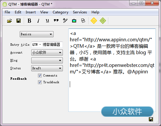 QTM – 跨平台的博客编辑器