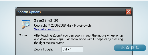 ZoomIt v2.2 – 屏幕放大注释工具