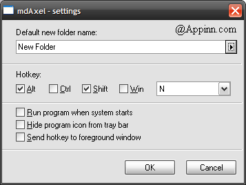 mdAxelerator – 用快捷键创建新文件夹