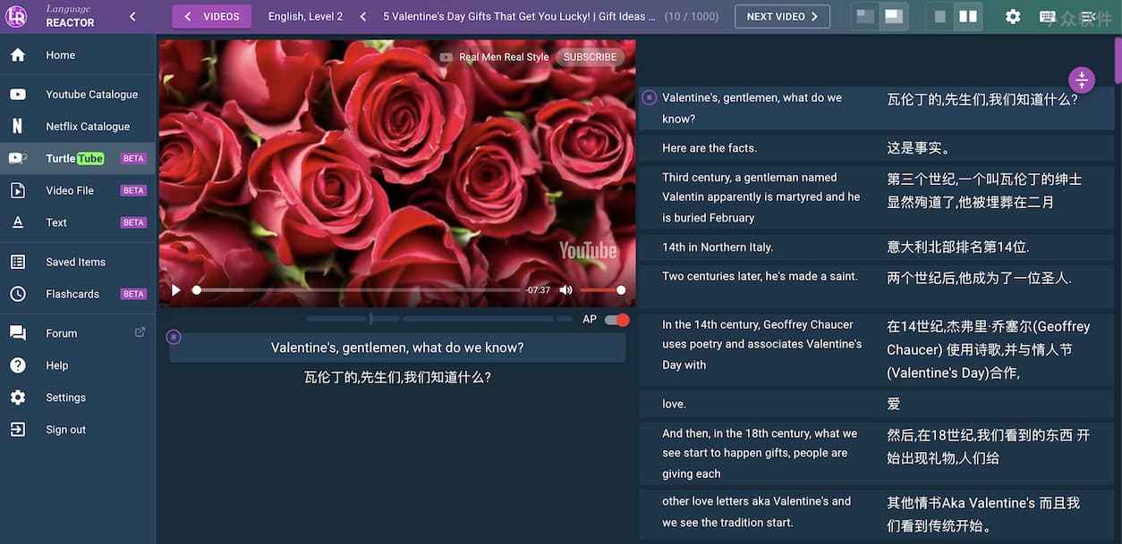 Language Reactor - 轻松学：边看剧，边学外语[Chrome] 2