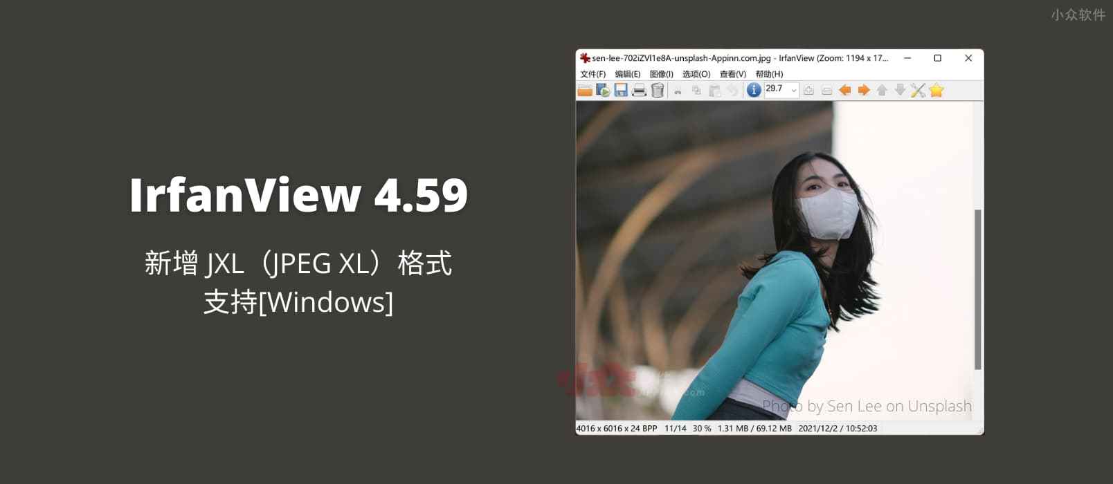 IrfanView 4.59 更新，新增 JXL（JPEG XL）格式支持[Windows]
