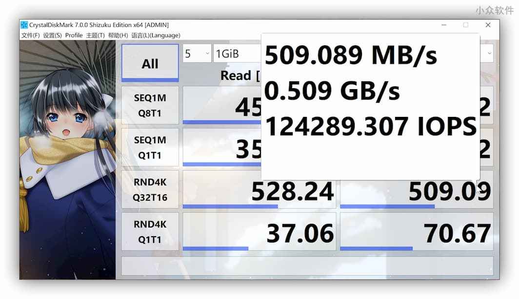 CrystalDiskMark 7 发布，更萌的硬盘检测工具[Windows] 5