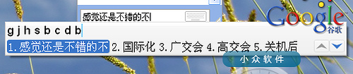 Google 拼音输入法 2.0 测试版 8