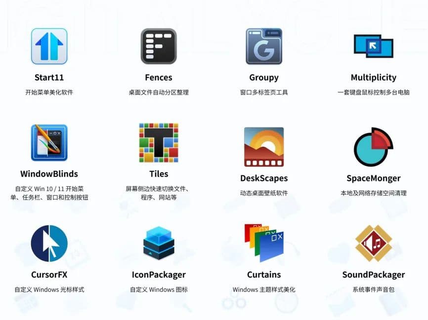 Object Desktop - Windows 生产力和个性化套件：包括 Fences、Start11 等 Stardock 旗下 12 款工具 2