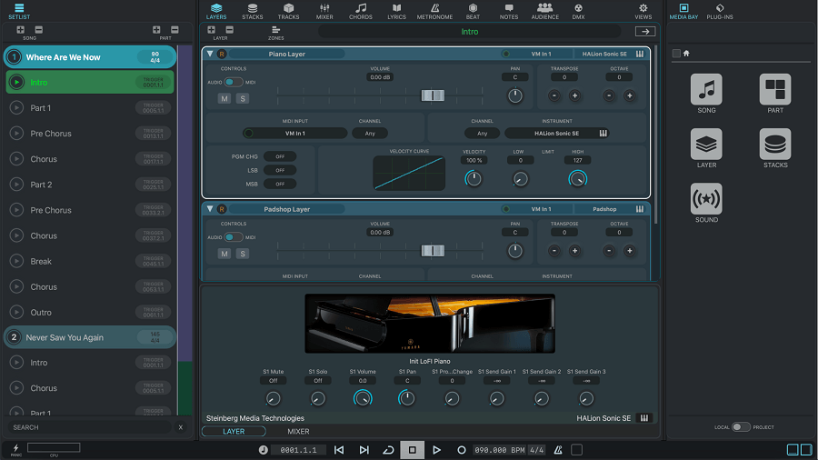 Steinberg VST Live Pro v2.1.0 演出音频灯光控制软件