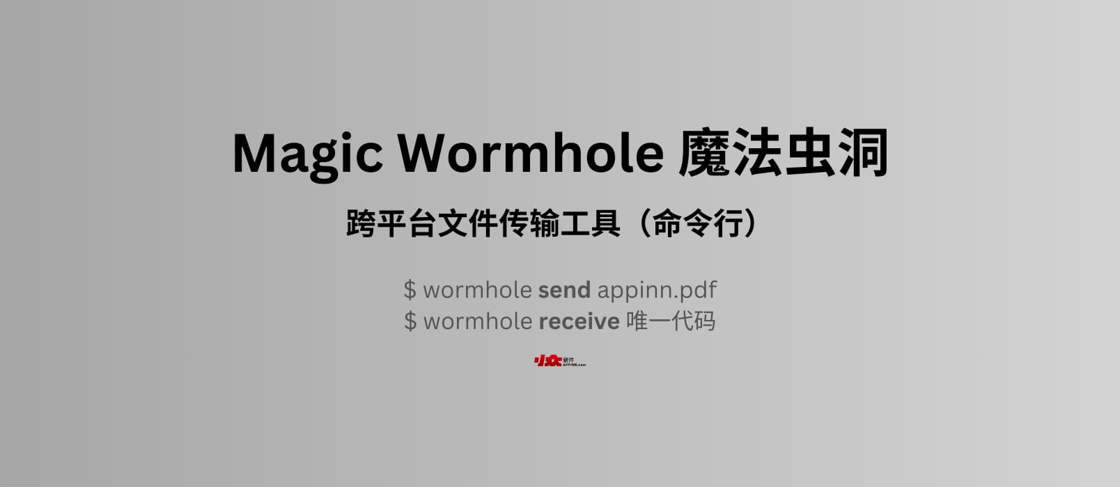 Magic Wormhole 魔法虫洞 - 安全地将文件从一台计算机转移到另一台计算机